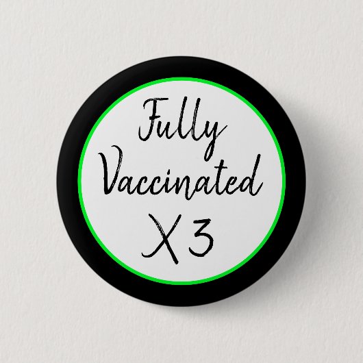 Vollständig geimpft X Drei Button (Vorderseite)