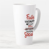 Vollständig geimpfte antisoziale COVID 19 Impfstof Milchtasse (Rechte Ecke)