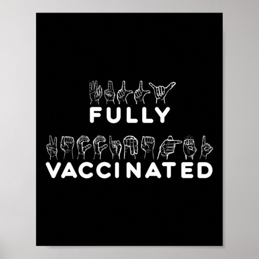 Vollständig geimpfte Handzeichen Poster (Vorne)