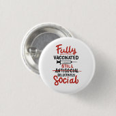 Vollständig geimpfte, noch soziale Distanzierung C Button (Vorne & Hinten)