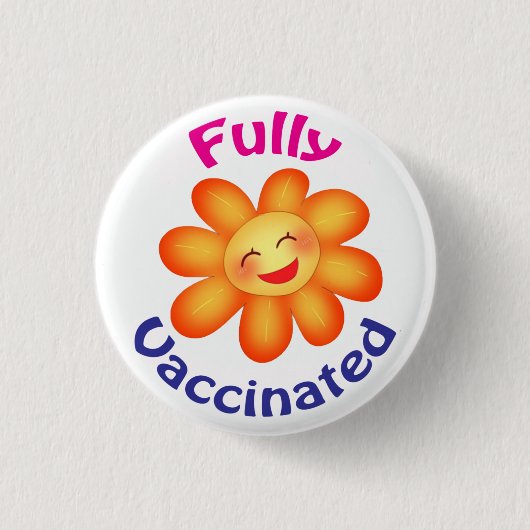 Vollständig geimpfte Taste Button (Vorderseite)