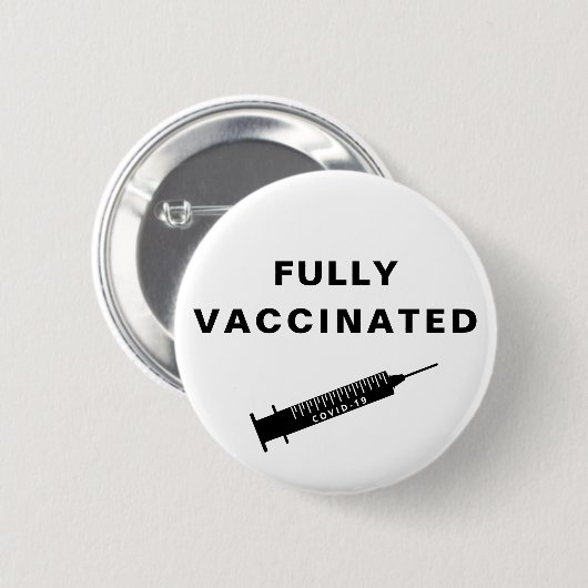 Vollständig geimpftes Covid-19 Button (Vorne & Hinten)