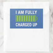 Vollständig geladen rechteckiger aufkleber (Tasche)