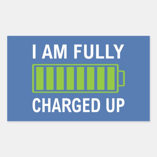 Vollständig geladen rechteckiger aufkleber (Vorderseite)