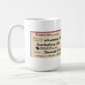 Vollständig gezahlt gerettet durch Jesus-Karo Kaffeetasse (Links)