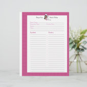 Vollständig Illustrierte Rezept-Seite für Binder-B (Stehend Vorderseite)