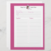 Vollständig Illustrierte Rezept-Seite für Binder-B (Vorne/Hinten)