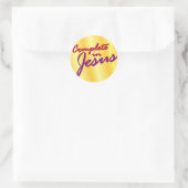 Vollständig in Jesus Runder Aufkleber (Tasche)