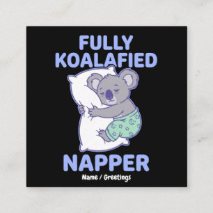 Vollständig Koalafizierter Schläfer Süßer Schlafko Quadratische Visitenkarte