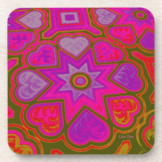 'Vollständig Liebe' Cork Untersetzer Set (Vorderseite)