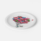 Vollständig Liebe Pappteller (Schrägansicht)