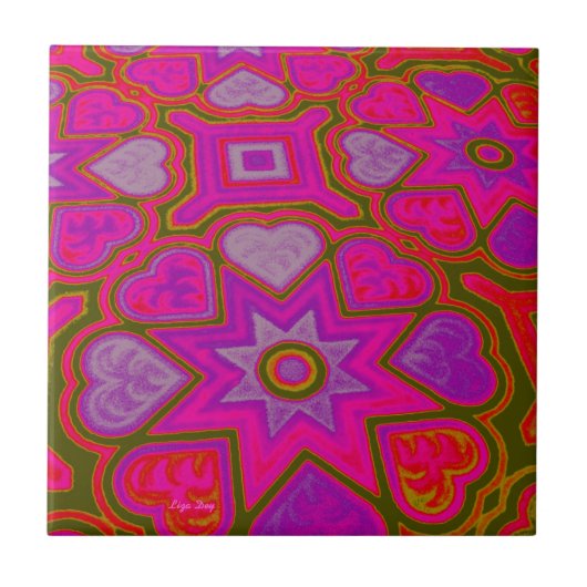'Vollständig Liebe' Trivet/Tile Fliese (Vorderseite)