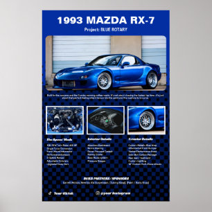 Vollständig maßgeschneiderte Car Show Spec Board Poster