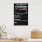 Vollständig maßgeschneiderte Car Show Spec Board Poster (Küche)