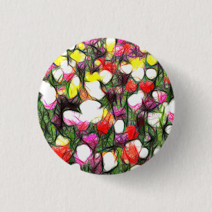 Vollständig mit Frühlingsfarben Button