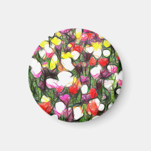 Vollständig mit Frühlingsfarben Magnet