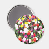 Vollständig mit Frühlingsfarben Magnet (Vorderseite/Rückseite)