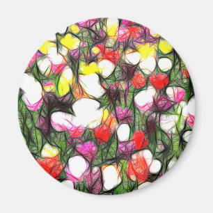 Vollständig mit Frühlingsfarben Magnet