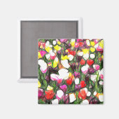 Vollständig mit Frühlingsfarben Magnet (Vorderseite/Rückseite)
