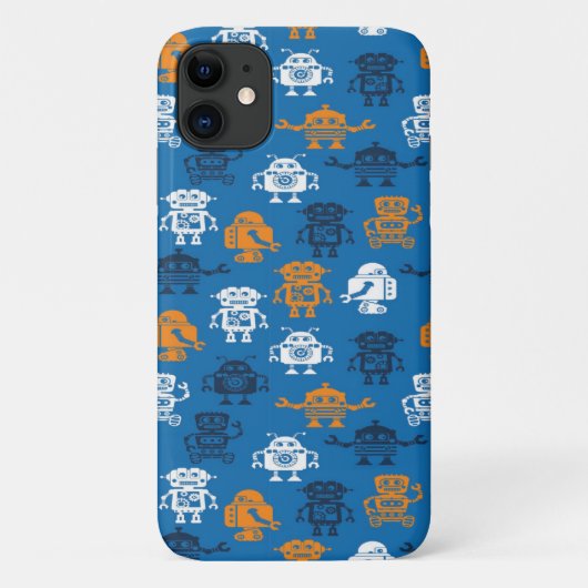 Vollständig mit kleinen Robotern Case-Mate iPhone Hülle (Rückseite)