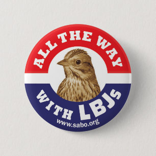 Vollständig mit LBJs Knopf Button