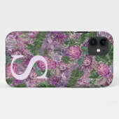 Vollständig mit Monogramm Personalisierte Blume Case-Mate iPhone Hülle (Rückseite (Horizontal))