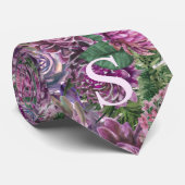 Vollständig mit Monogramm Personalisierte Blume Krawatte (Gerollt)