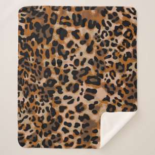 Vollständig nahtloses jaguarisches Geparden-Tierha Sherpadecke