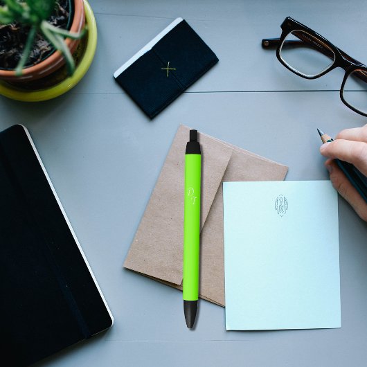 Vollständig nebelgrün - Ihre Monogramme Kugelschreiber