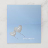 Vollständig personalisierbarer Silberballon 70. Ge Platzkarte (Außenseite Aufgefaltet)