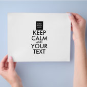 Vollständig Personalisiert BEHALTEN CALM und IHRER Flyer (Hand)