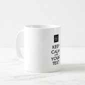 Vollständig Personalisiert BEHALTEN CALM und IHRER Kaffeetasse (Vorderseite Links)