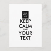 Vollständig Personalisiert BEHALTEN CALM und IHRER Postkarte (Vorderseite)