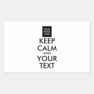 Vollständig Personalisiert BEHALTEN CALM und IHRER Rechteckiger Aufkleber