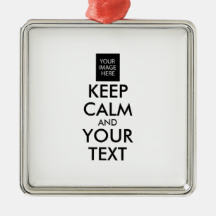 Vollständig Personalisiert BEHALTEN CALM und IHRER Silbernes Ornament