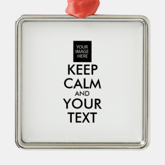 Vollständig Personalisiert BEHALTEN CALM und IHRER Silbernes Ornament