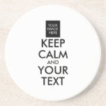 Vollständig Personalisiert BEHALTEN CALM und IHRER Untersetzer<br><div class="desc">Ganz Personalisiert BEHALTEN CALM und YOUR TEXT. Bearbeiten Sie diese Designvorlage - ERSTELLEN SIE IHREN TEXT UND SETZEN SIE IHR FOTO EIN.</div>