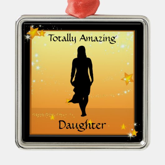 Vollständig Phantastische weibliche Premium-Einric Silbernes Ornament (Vorne)