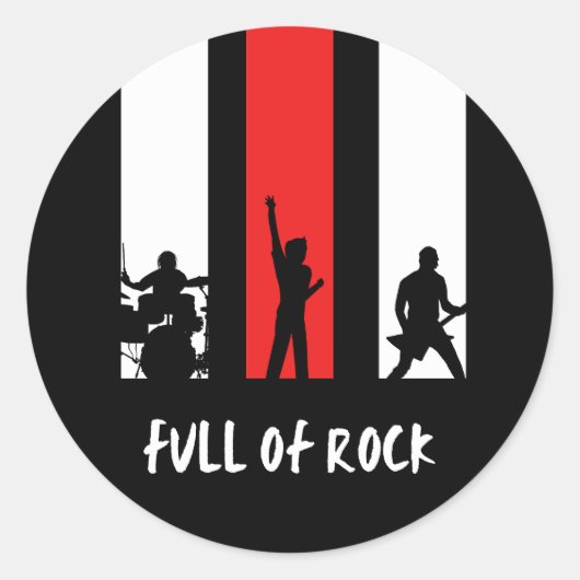 Vollständig Rock Classic Round Aufkleber (Vorderseite)