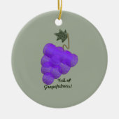 Vollständig Trauben Keramik Ornament (Vorne)
