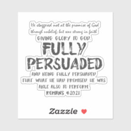 Vollständig überzeugendes Zitat mit Bibelverse Aufkleber