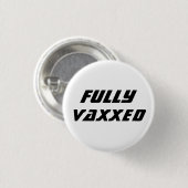 Vollständig vaxxed geimpft covid modern cool button (Vorne & Hinten)