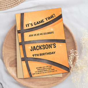Vollständige Basketball Einladung zum Geburtstag