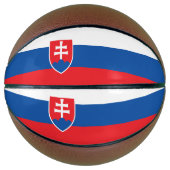 Vollständige Basketball mit Flagge der Slowakei (Vorderseite)