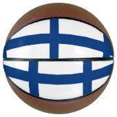 Vollständige Basketball mit Flagge Finnlands (Vorderseite)