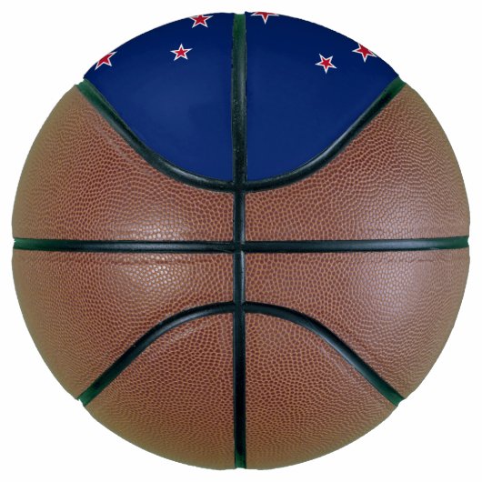 Vollständige Basketball mit Flagge Neuseelands (Rechts)