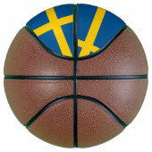 Vollständige Basketball mit Flagge Schwedens (Rechts)
