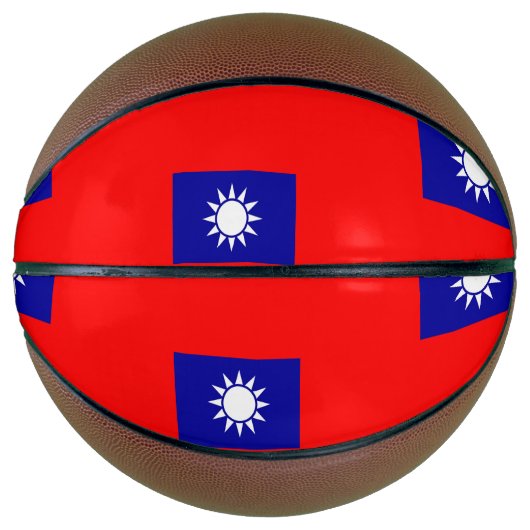 Vollständige Basketball mit Flagge Taiwans (Vorderseite)