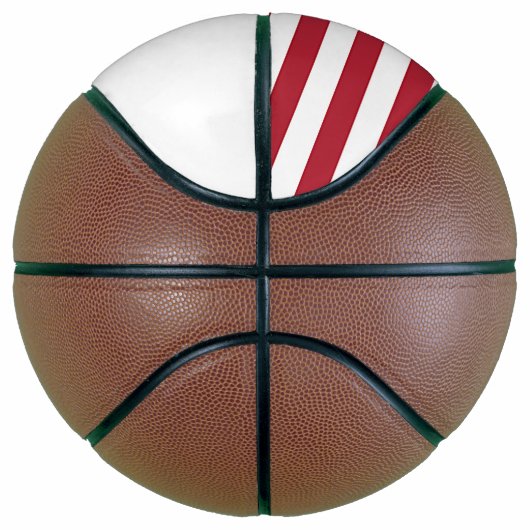 Vollständige Basketball mit Flagge von Massachuset (Rechts)