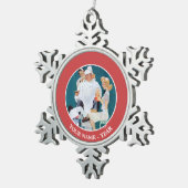 Vollständige Behandlung Schneeflocken Zinn-Ornament (Rechts)